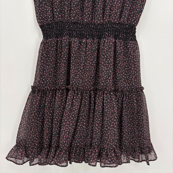 Rebecca Minkoff Lillian Ditsy Floral Blousan Dress, Size Large, Tiered Ruffle - Picture 6 of 10